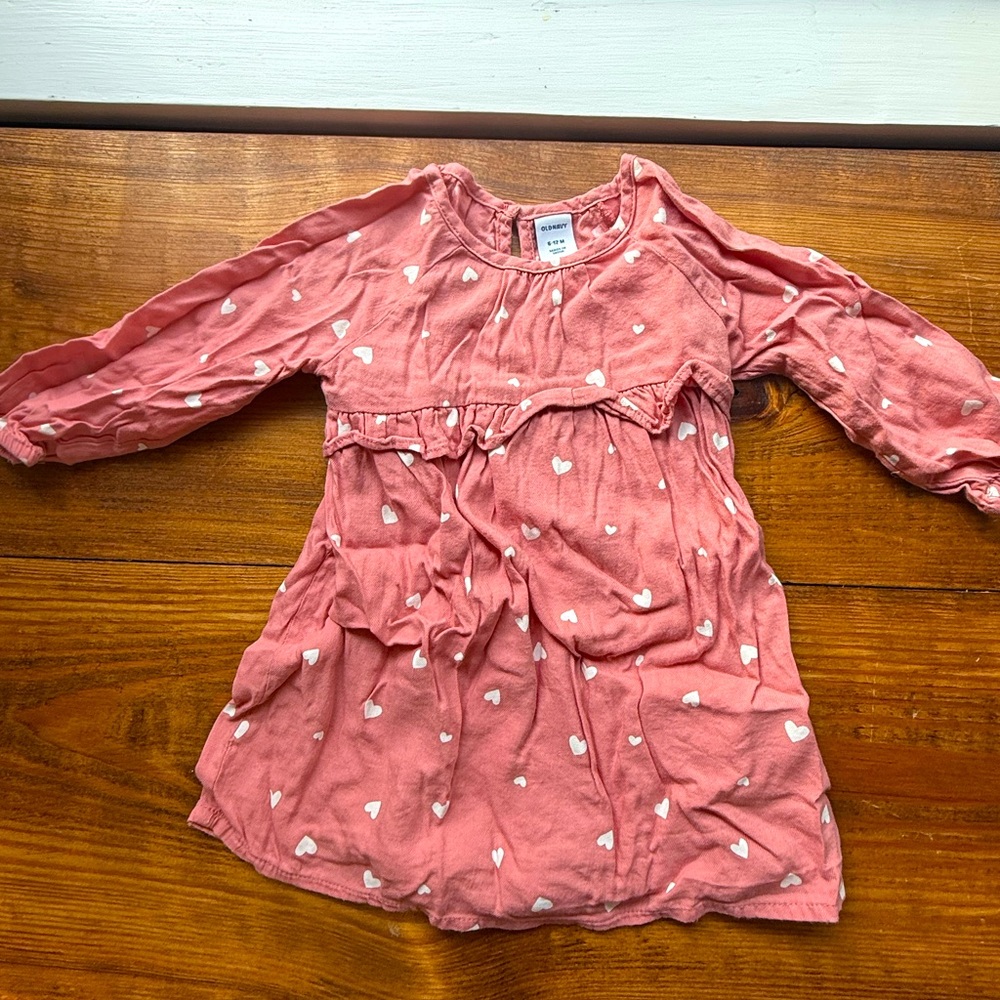 6-12mo girls heart dress